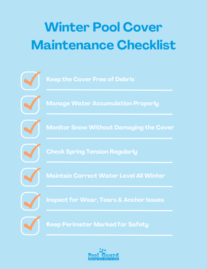 Winterizing Pool Cover - Winter Pool Cover Maintenance Checklist