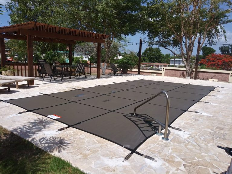 Brown Mesh Pool Cover by Pool Guard USA