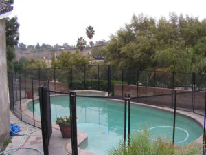 Desert Black Mesh Pool Fence Bay Area