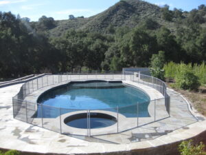Santa Barbara pool fence with safe and beautiful enclosure, designed for optimal protection