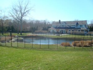 western new york black mesh pool fence