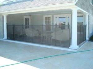 western new york indoor modern pool fence