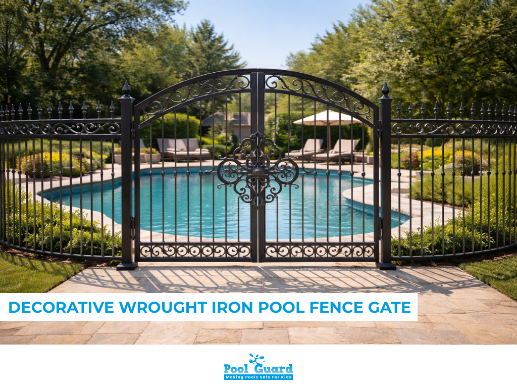 Decorative Wrought Iron Pool Fence Gate