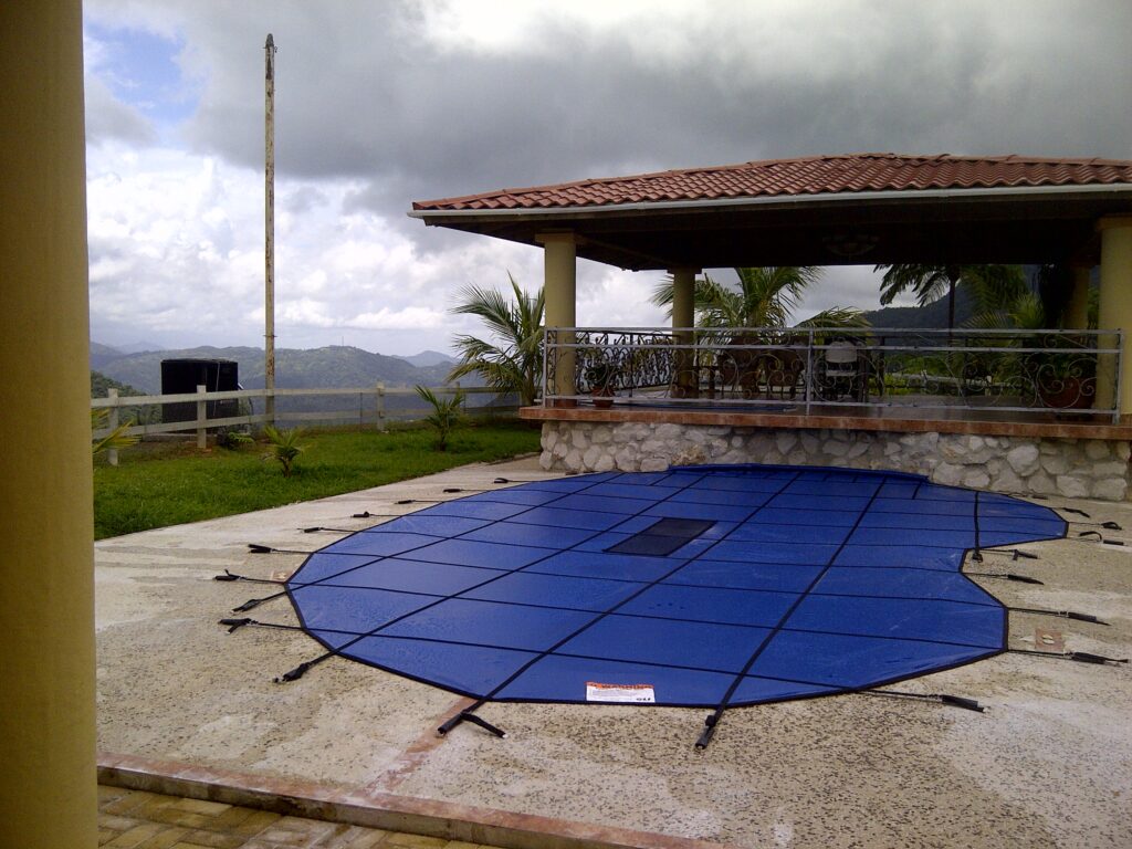 best pool safety covers blue pool cover