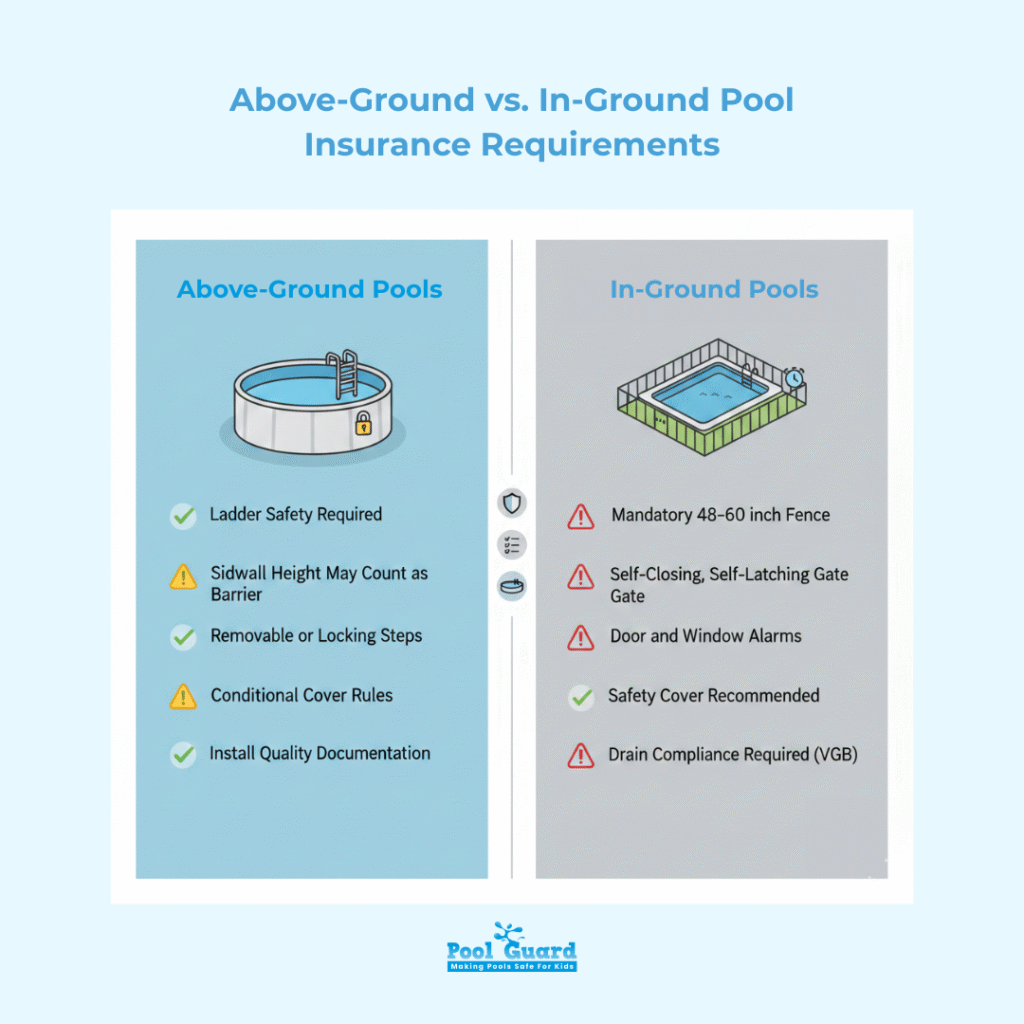 Above-Ground vs. In-Ground Pool Insurance Requirements