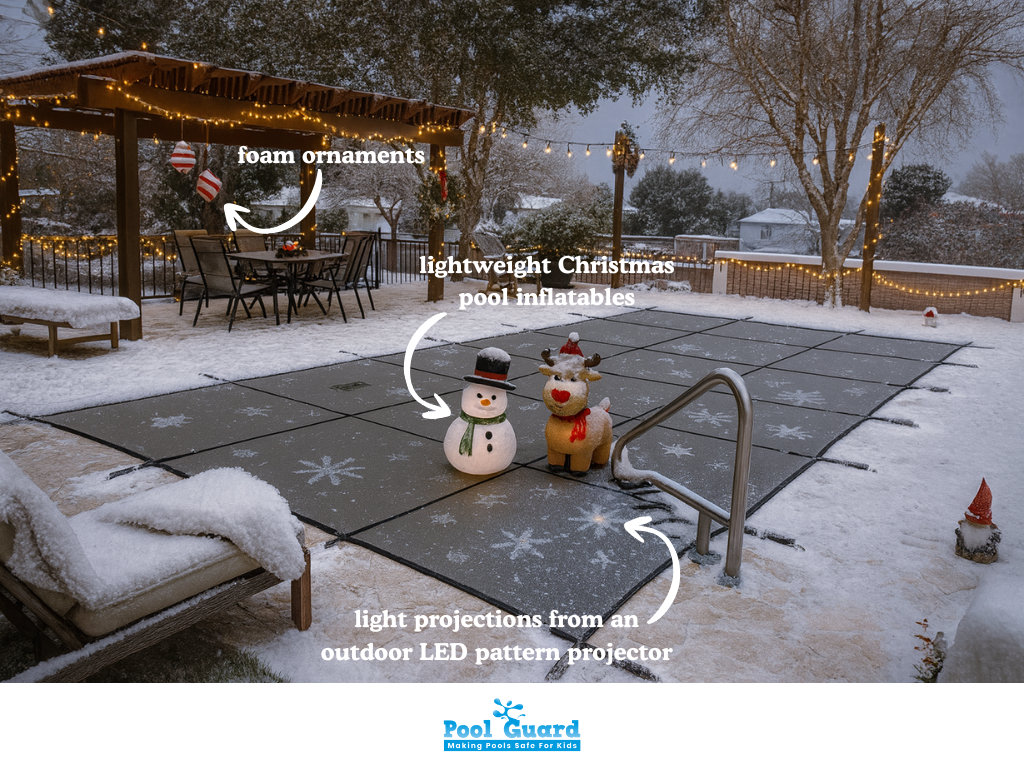 Pool Cover Christmas Decorations