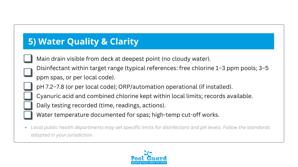 Pool Safety Checklist 5