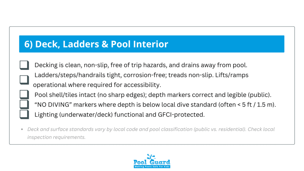Pool Safety Checklist 6