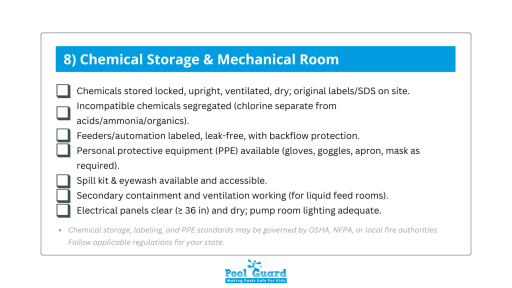 Pool Safety Checklist 8