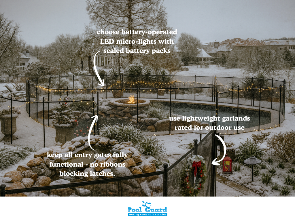 Christmas Pool Decorations - Safe Barrier Decoration Tips