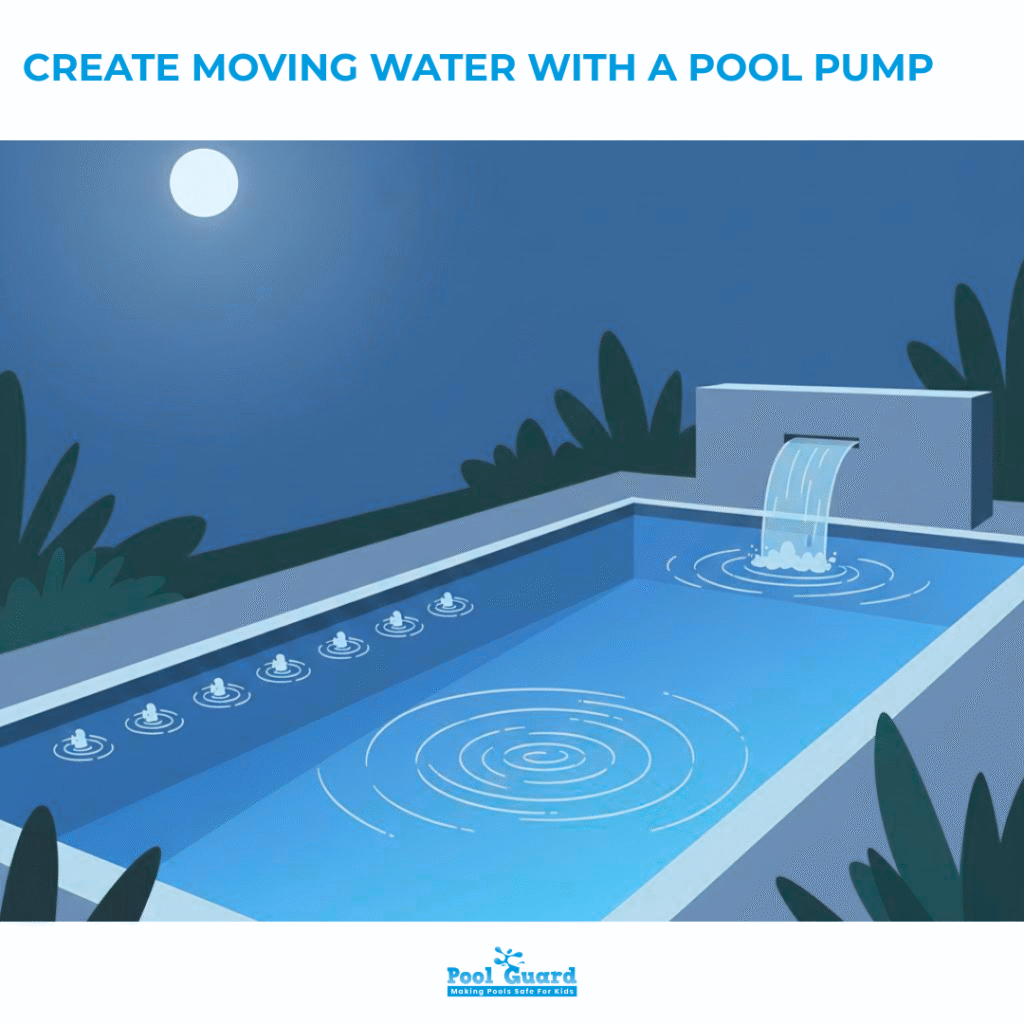 2. Keep Your Pool Pump Running to Create Moving Water