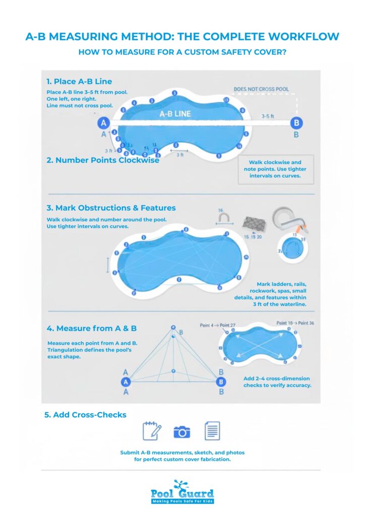 A-B Measuring Method - How to Measure For a Custom Safety Cover?