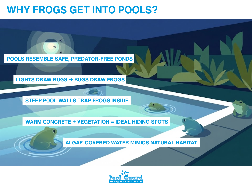 Why Frogs Get Into Pools