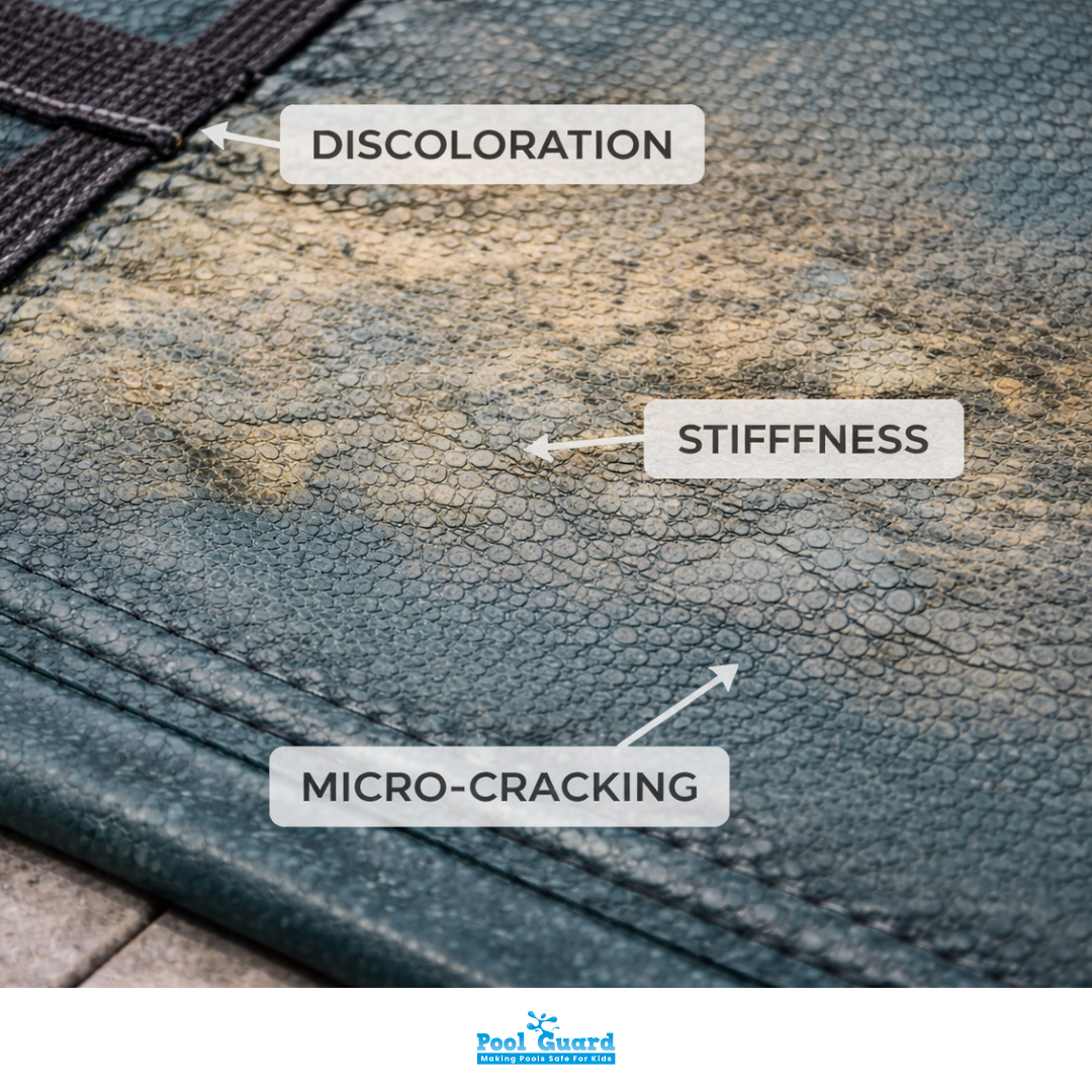 Pool Cover Maintenance - Discoloration, Stiffness, Micro-Cracking