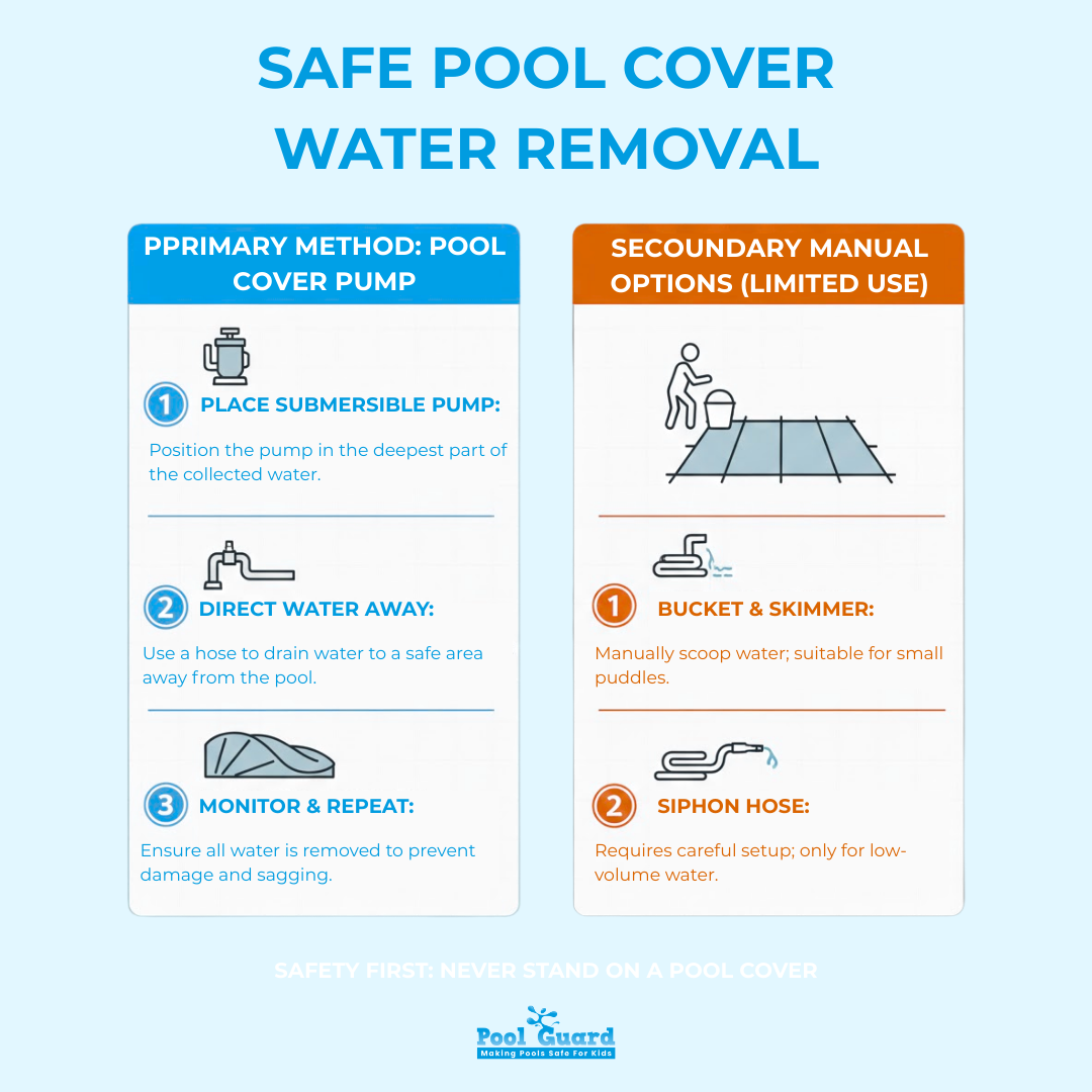safe pool cover water removal