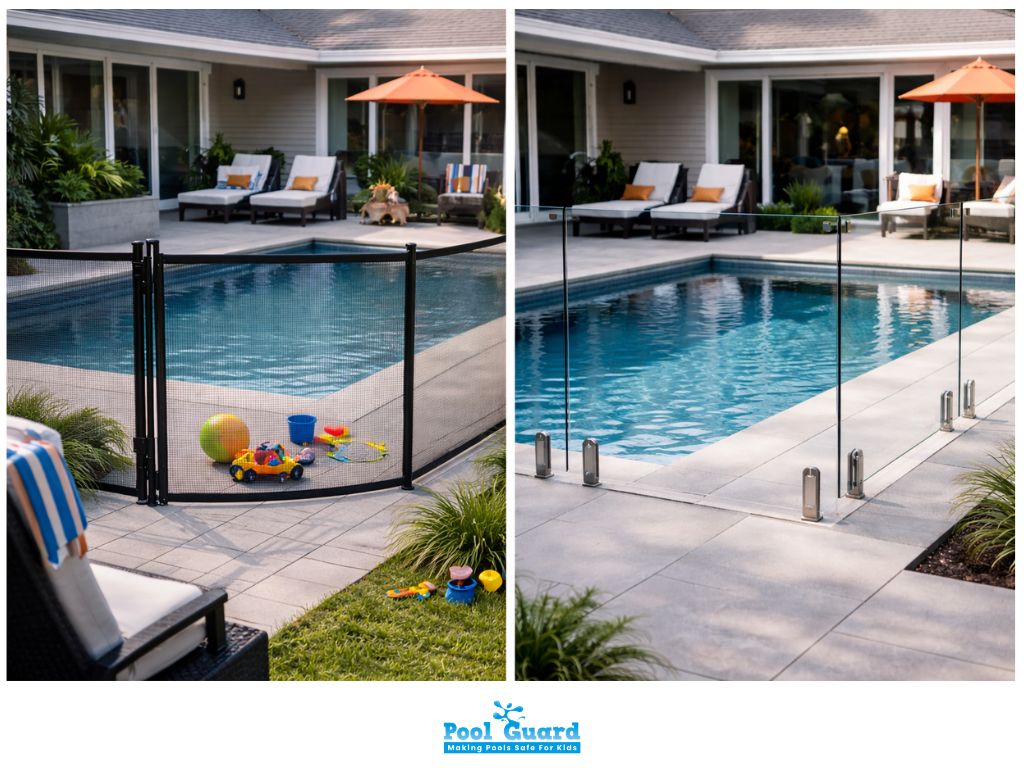 Mesh Pool Fence vs Glass Pool Fence