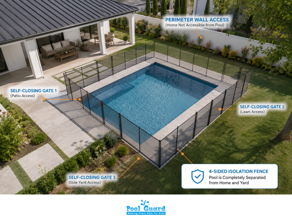 Mesh pool fence