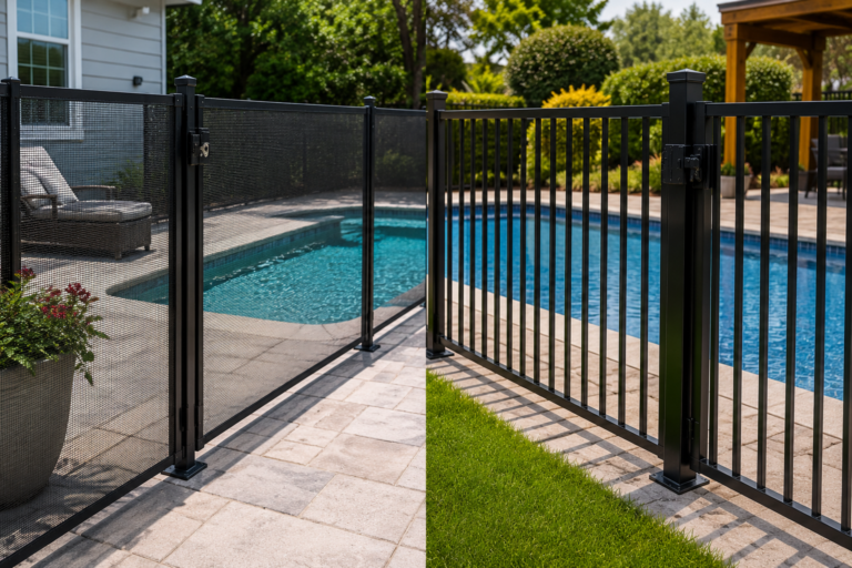 Mesh vs Metal Pool Fence