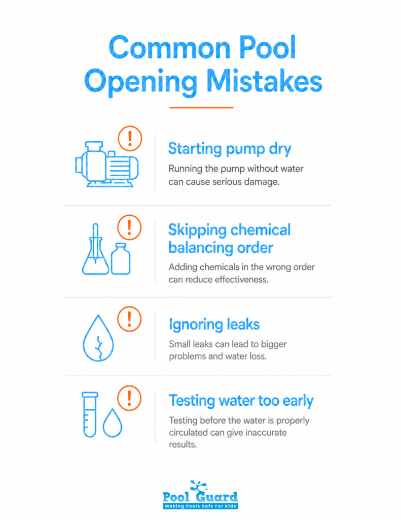 Common Pool Opening Mistakes