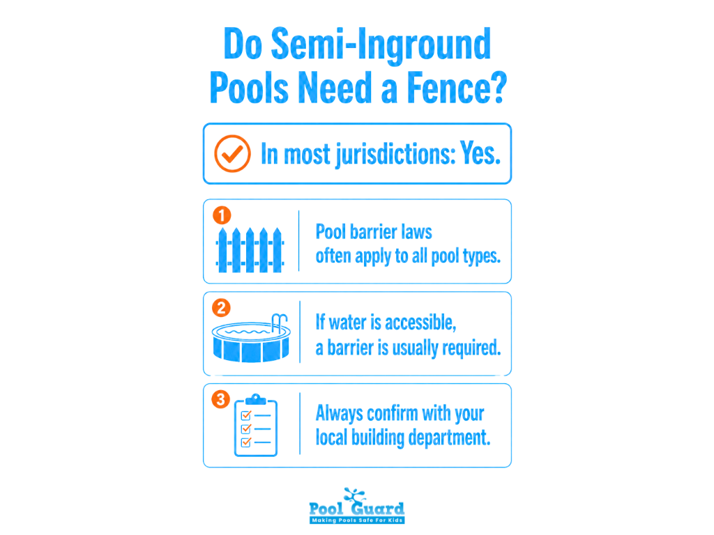 Do Semi-Inground Pools Need a Fence - Infographic