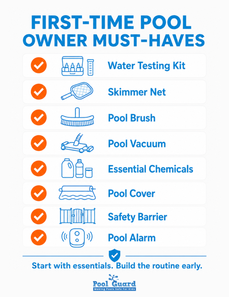 First Time Pool Owner Must Haves - Infographic