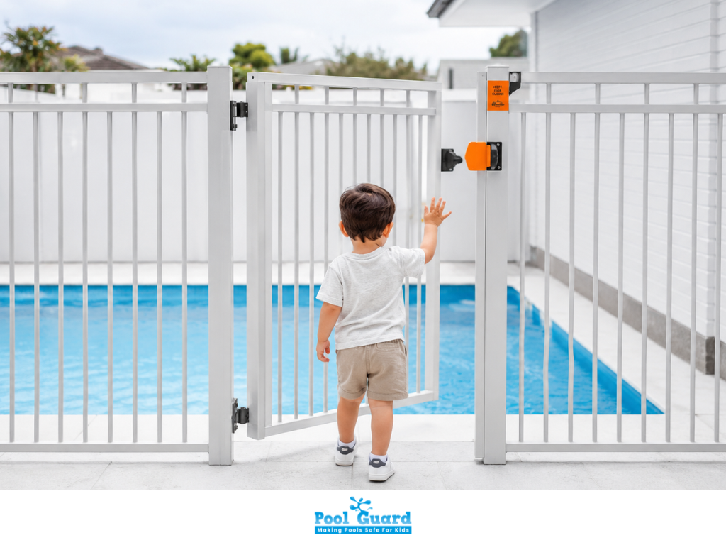 Kid Finding Open Pool Gate