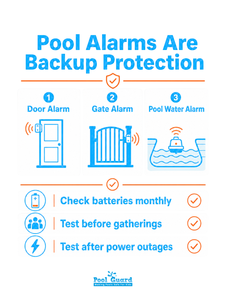 Pool Alarms Are Backup Protection - Infographic