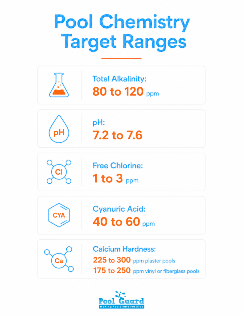 Pool Chemistry Target Ranges