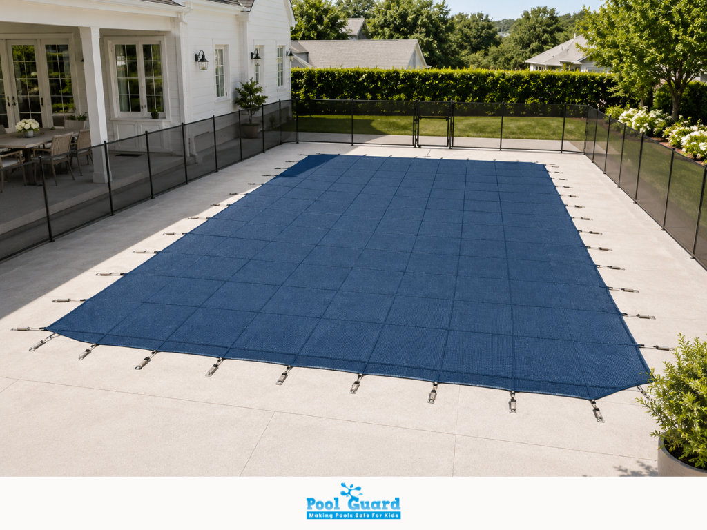Pool Cover as a Barrier for Grandkids