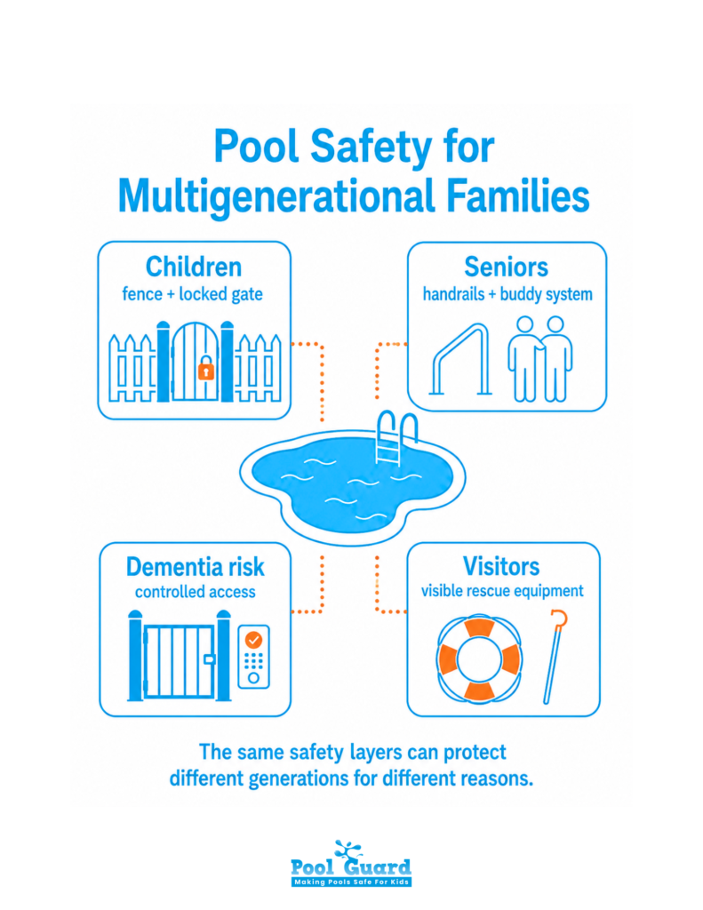 Pool Safety for Multigenerational Families - Infographics