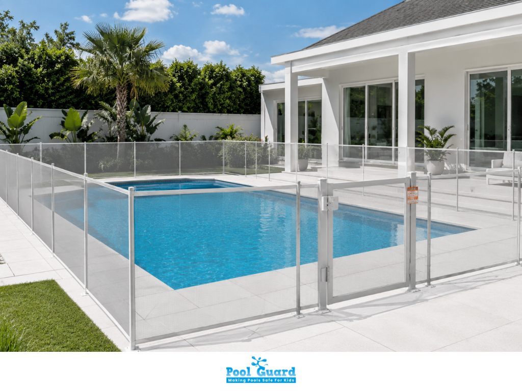 Pool Protected by a Pool Safety Fence