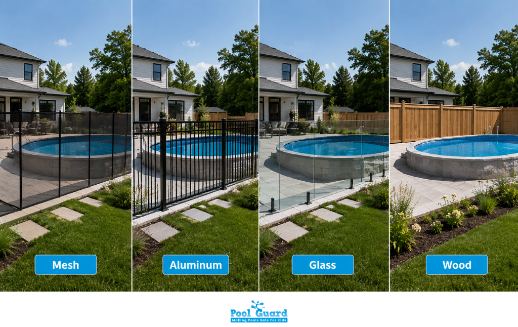 Semi-Inground Pool Fence Ideas