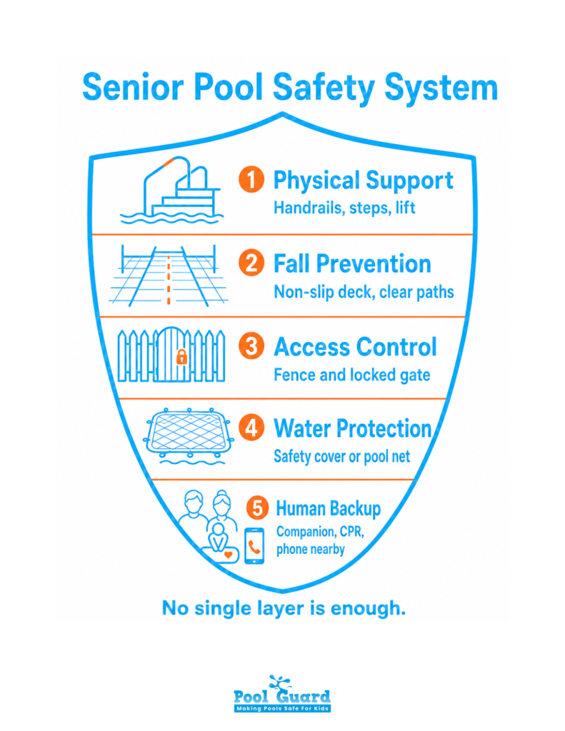 Senior Pool Safety System - Infographic