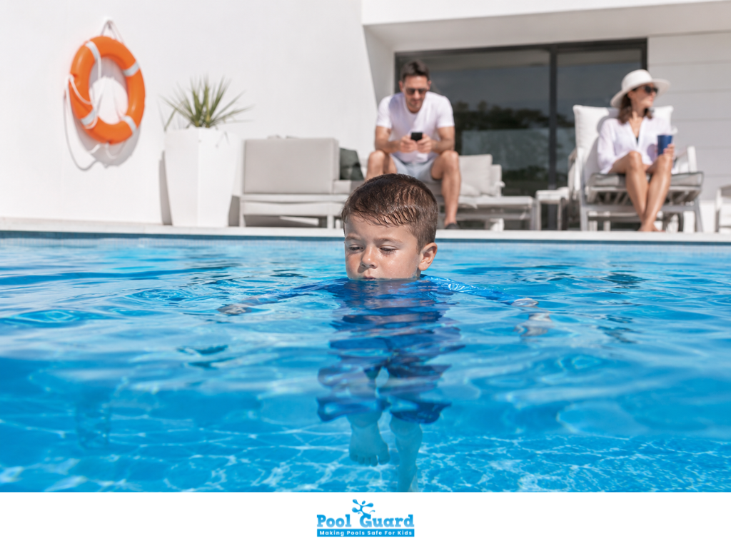 Unprotected kid in danger of drowning