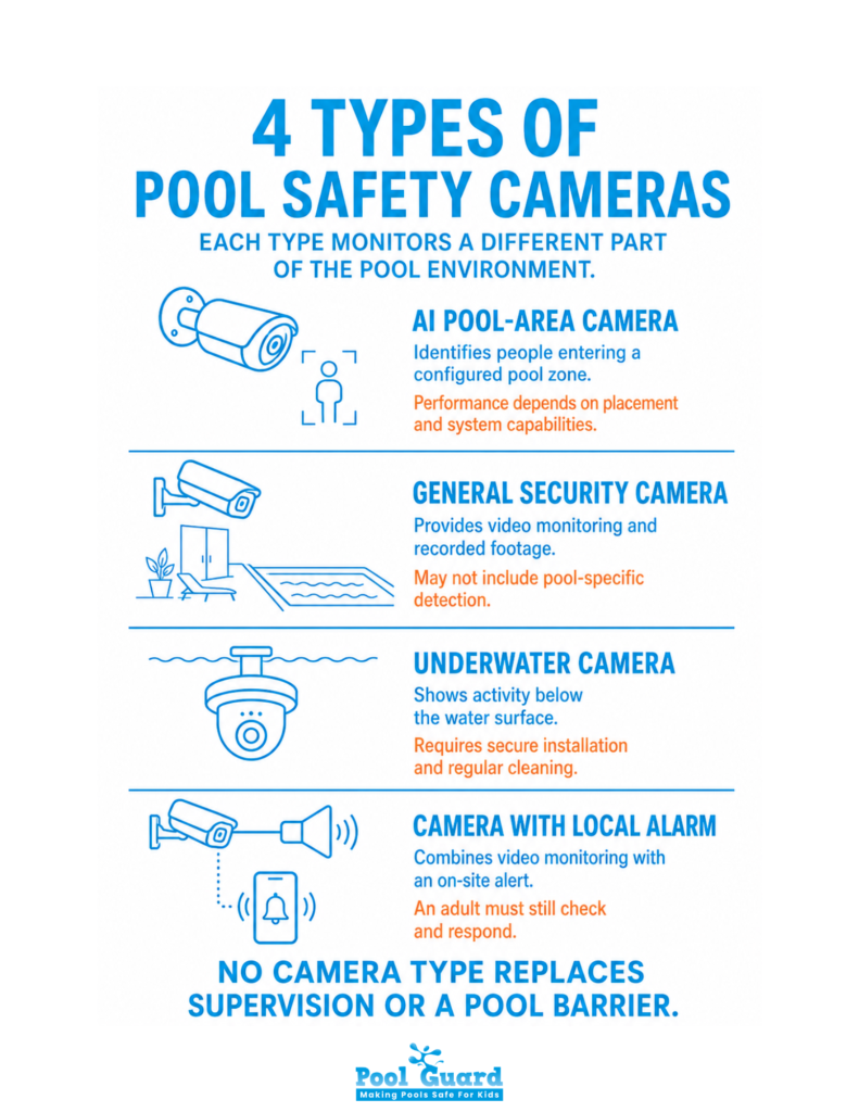 4 Types of Pool Safety Cameras - Infographic
