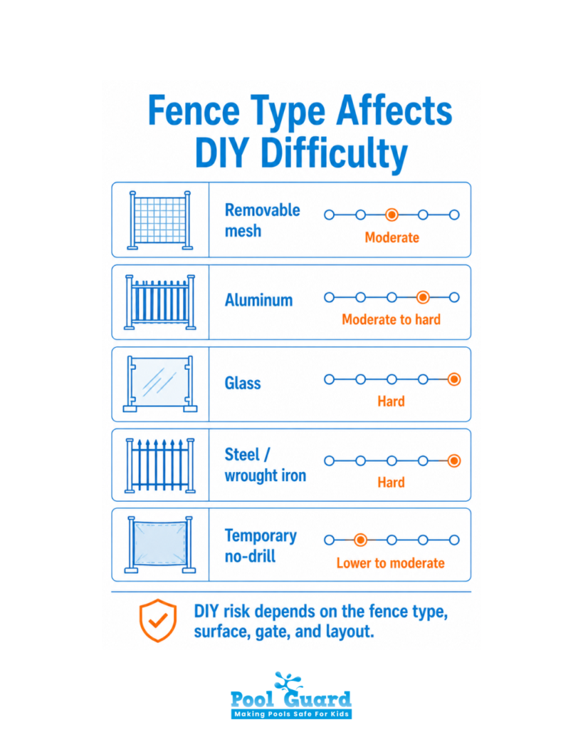 Fence Type Affects DIY Difficulty - Infographic