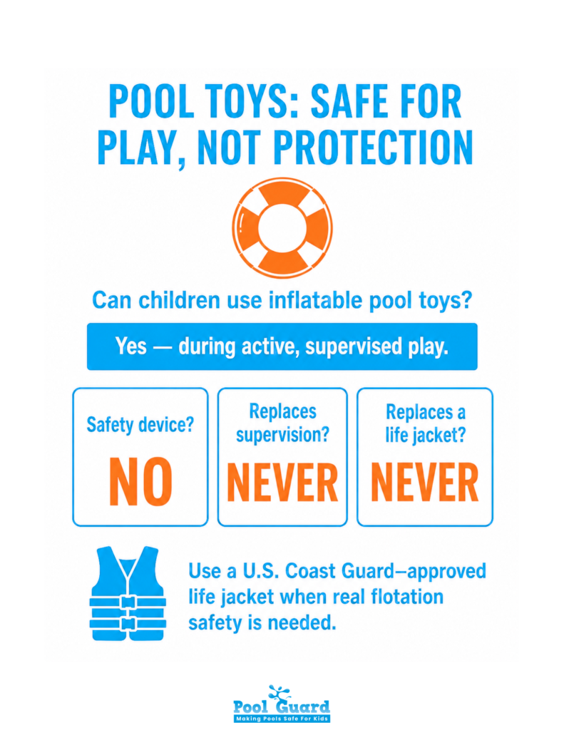 Pool Toys Are for Play, Not Protection - Infographic