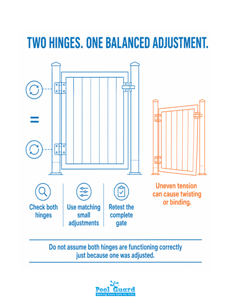 Two Hinges - One Balanced Adjustment - Infographic