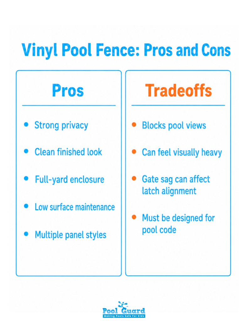 Vinyl Pool Fence - Pros & Cons - Infographic