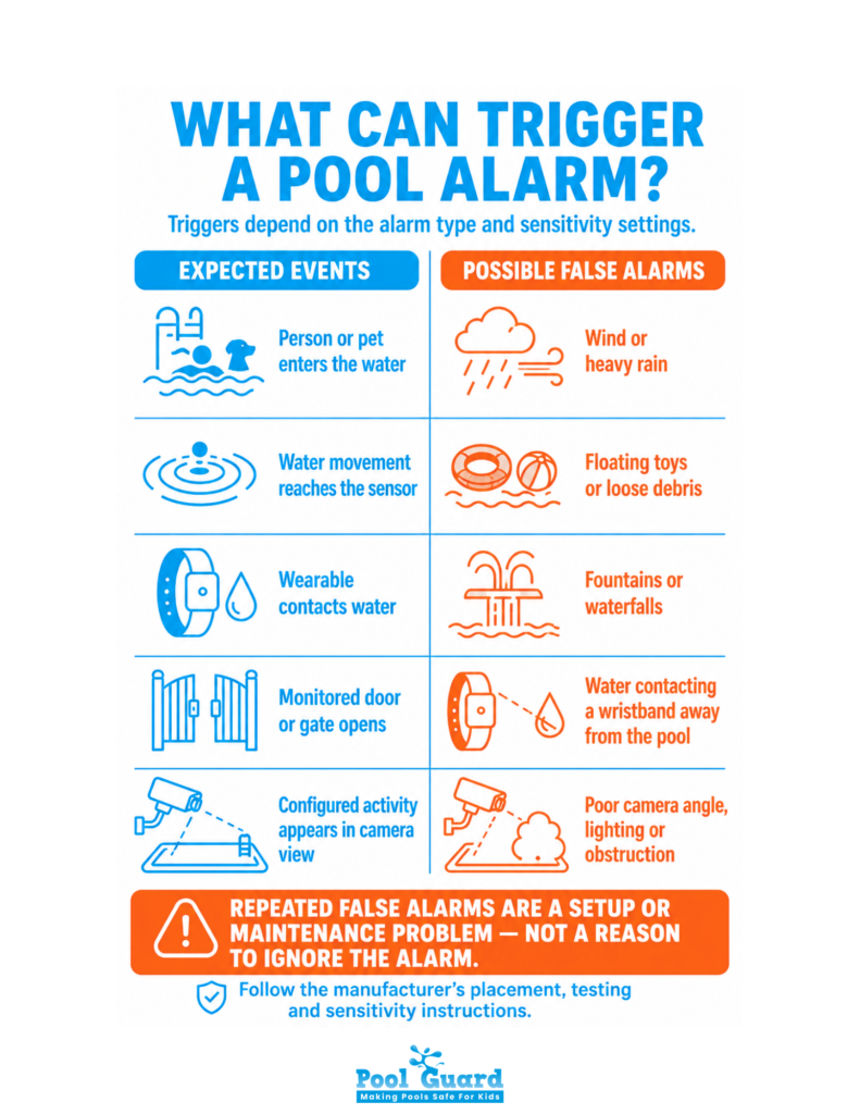 What Can Trigger a Pool Alarm - Infographic