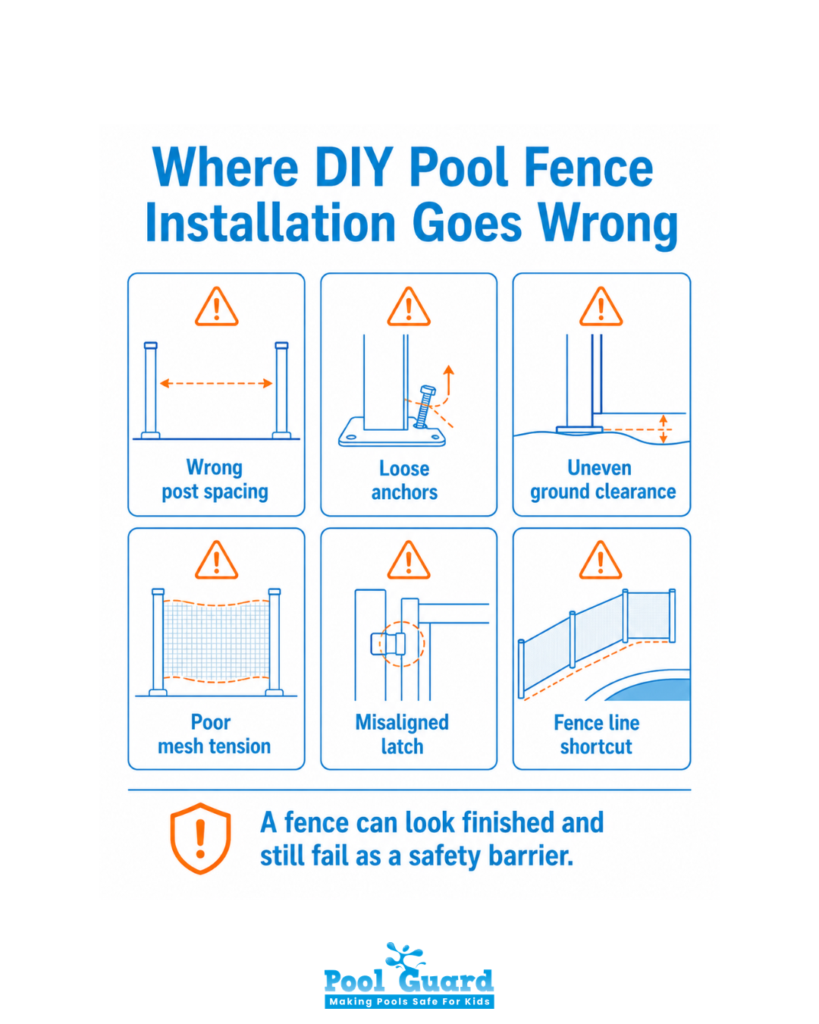 Where DIY Pool Fence Installation Can Go Wrong - Infographic