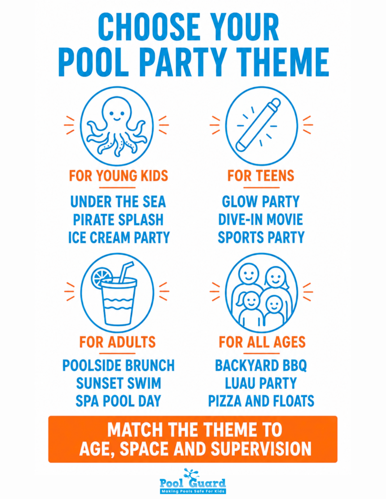 Choose Your Pool Party Theme Infographic