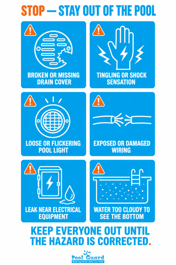 Stop - Stay Out Of the Pool - Infographic