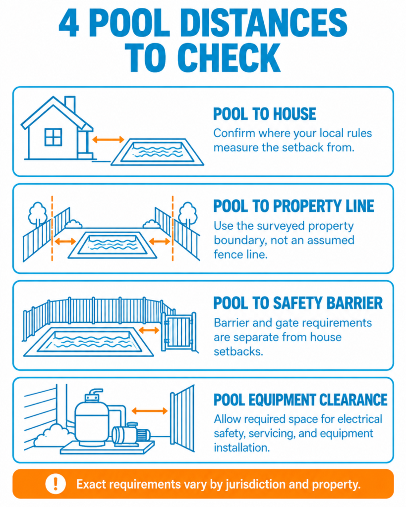 4 Pool Distances to Check - Infographic