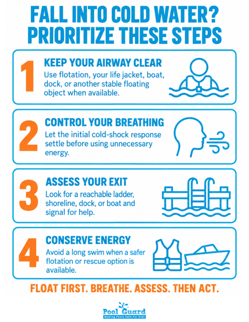 Fall Into Cold Water - Prioritize These Steps - Infographic