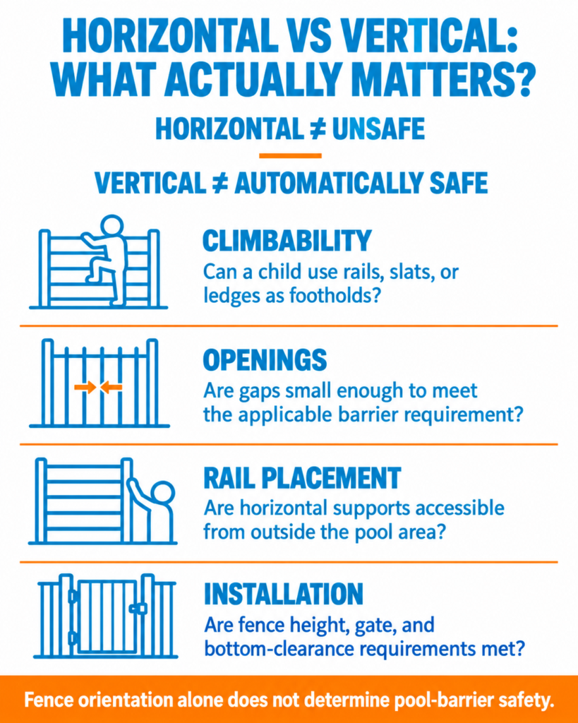 Horizontal vs Vertical Fence - Infographic