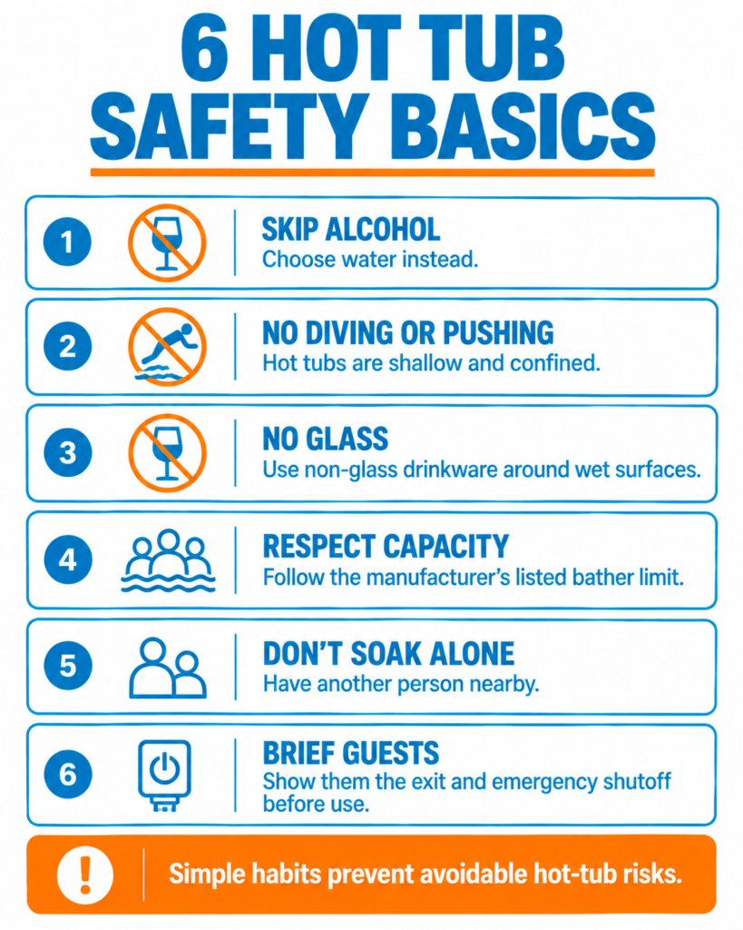 Hot Tub Safety Rules Everyone Should Follow - Infographic