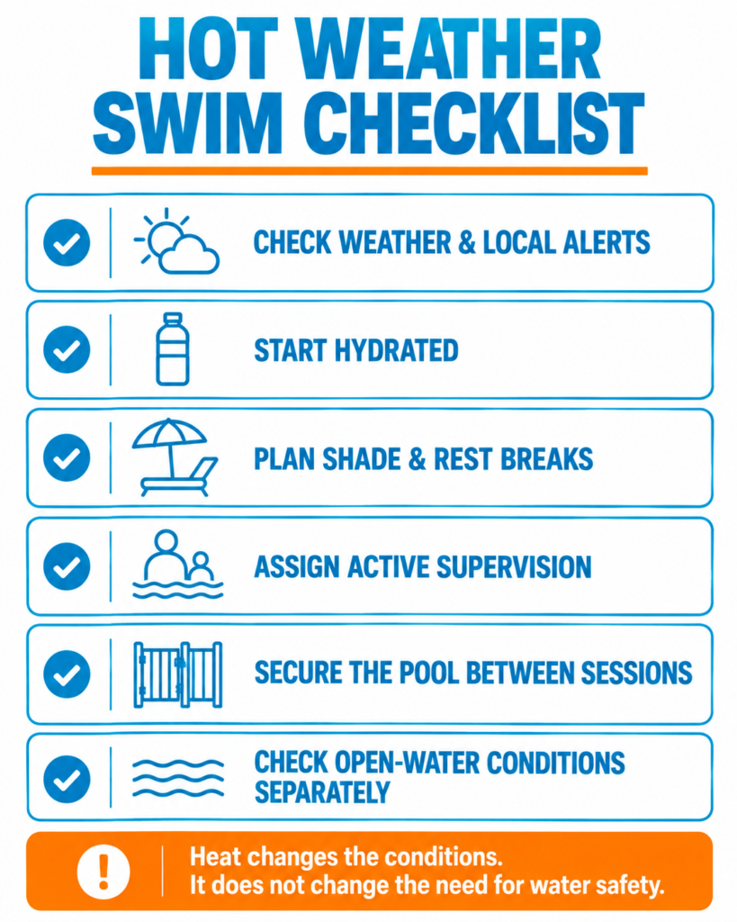 Hot Weather Swim Checklist