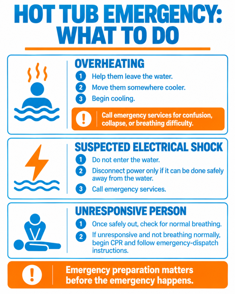 What to Do in a Hot Tub Emergency - Infographic
