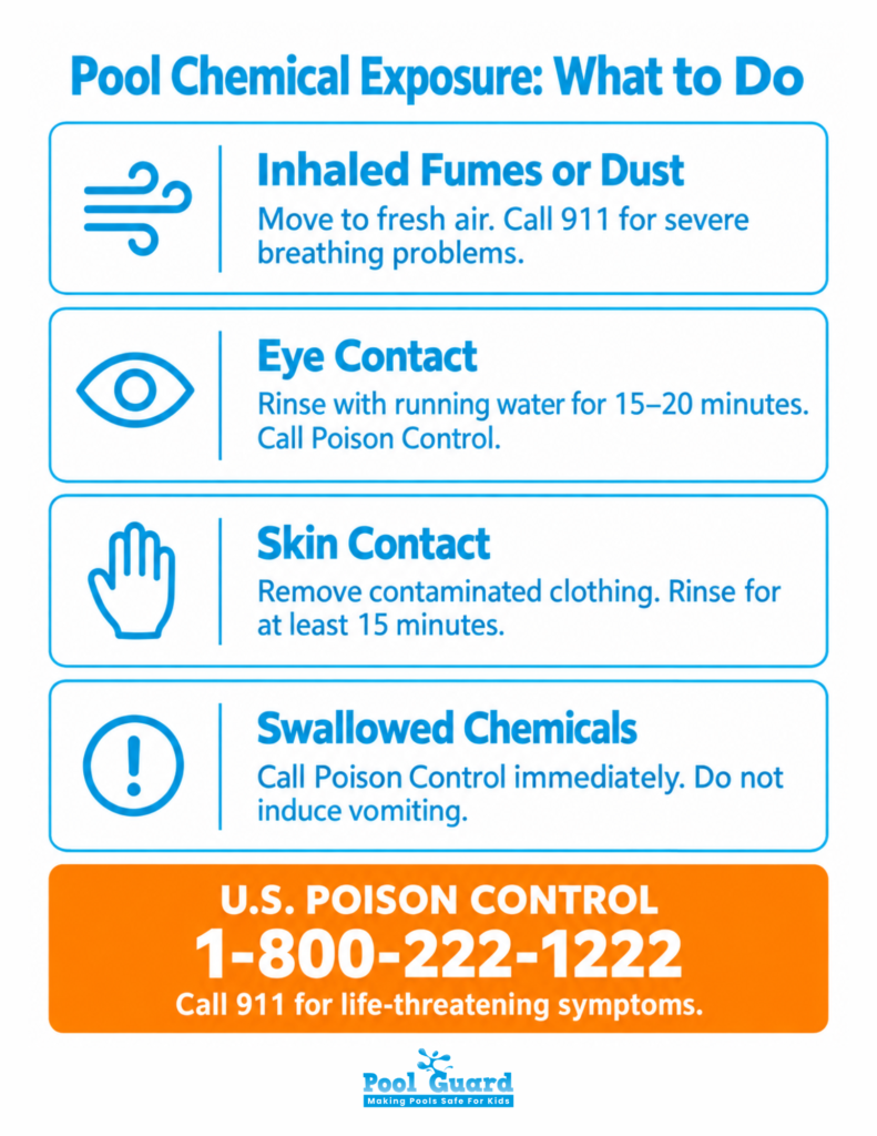 Pool Chemical Exposure - What to Do - Infographic